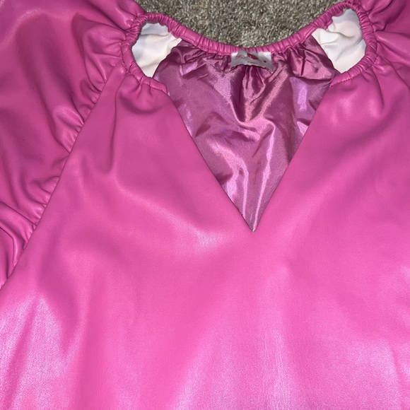 Buddy Love Ronnie Ruffle Short Dress Magenta Size XS Oversized - Picture 6 of 9